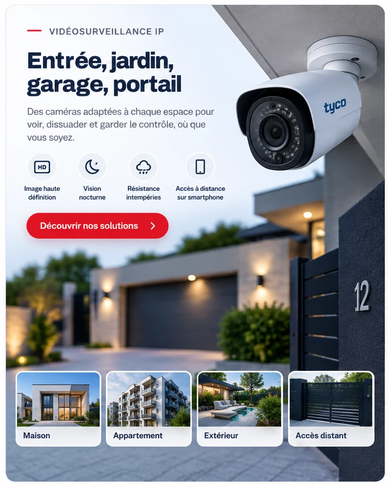 Caméra Illustra 4 MP pour vidéosurveillance de maison en Alsace